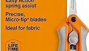 Fiskars RazorEdge Micro-Tip Easy Action Scissors - 6" - Stainless Steel Fabric Scissors - Arts and Crafts - Orange