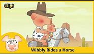 Wibbly Pig - Wibbly Rides Horse as Cowboy
