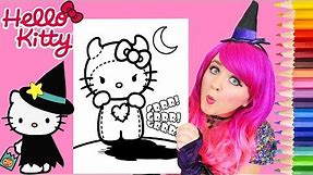 Coloring Hello Kitty Halloween Spooky Monster Coloring Page Prismacolor Pencils | KiMMi THE CLOWN