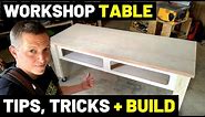 These Make The BEST WORKSHOP TABLES / WORKBENCH!! (Tips, Tricks, Secrets--Workshop Table Full Build)