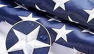 American Flag 4x6 Ft, USA US Flags Outdoor, Heavy Duty Durable, Embroidered Stars, Sewn Stripes and Brass Grommets