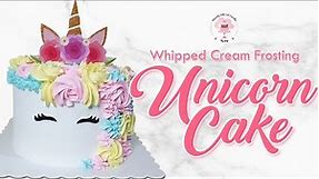 Easy Unicorn Cake | How to Decorate Cake using Whipped Cream Frosting
