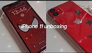 iPhone 11 unboxing (red, 128 GB) ❤️
