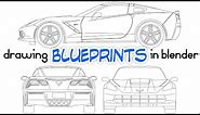 Drawing Car Blueprints Using Blender