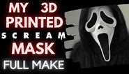 How to make Scream Ghostface Mask 3d printed - Full build