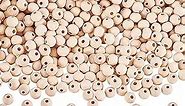 PH PandaHall 2000pcs Natural Wood Beads 8mm Wooden Spacer Beads Round Loose Beads for Macrame Garland Home Farmhouse Christmas Tree Decor Bracelet Necklace Jewelry DIY Craft Making, 2mm Hole
