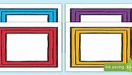 Colourful Rectangular Picture Frames