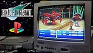 Final Fantasy 7 Gameplay on an original PS1 with a CRT TV