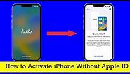 How to Activate iPhone Without Apple ID | How to activate iPhone without apple id and password 2023