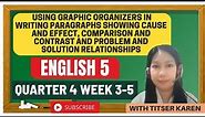 ENGLISH 5 QUARTER 4 WEEK 3-5 USING GRAPHIC ORGANIZERS IN WRITING PARAGRAPHS