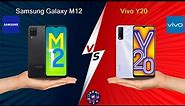 Samsung Galaxy M12 Vs Vivo Y20 - Full Comparison [Full Specifications]