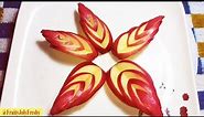 Art In Apple Leaf Fruit carving - Fruit Cutting & Design For Beginners