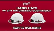 Milwaukee® Hard Hats w/6pt Ratcheting Suspension