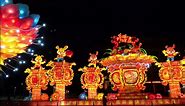 Rabbit Themed Lanterns Held In Yichang, China