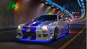 Nissan Skyline GT-R R34 - Ambient Tunnel Drive - 4K Ultra HD 60fps