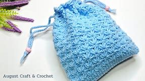 💟🧶 Super Easy DIY Crochet Pouch Bag | Crochet Gift Bag.