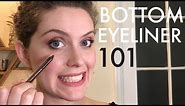 How To Apply Eyeliner On The Bottom Lid - Beginner Eyeliner