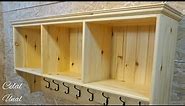 Woodworking / Wooden coat rack with shelf / Ahşap raf askılık