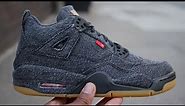 Levi's x Air Jordan 4 'Triple Black' Denim Quick Look