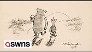 Last ever drawing of Winnie The Pooh by E.H. Shepard found wrapped in a tea towel | SWNS