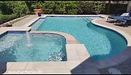 Stonescapes "aqua cool" mini pebble finish pool replaster in McKinney, Texas