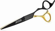 JASON 6'' Hair Cutting Scissors Professional Barber Shears 440C Japanese Stainless Steel Stylist Trimming Shear Salon Razor Edge Scissor