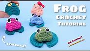 Beginner Tutorial: How to Crochet a Frog || Amigurumi Pattern - NO SEWING!