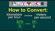 Converting km/h to m/s [EASY]