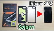 SpigenのガラスフィルムとケースをiPhone SE2に装着する