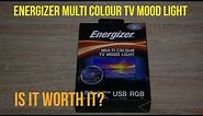 Energizer Multi Color / Colour TV Mood Light USB RGB 2 LED Strips . 4K