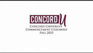 Concord University Master's Commencement Ceremony 12-8-2023