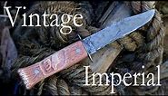 Vintage 1960's Imperial PROV RI USA Stag-lon Fixed Blade Elk Knife