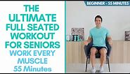 Whole Body Seated Exercises For Seniors - 55 Minutes, Beginner - Exercise Every Area Your Body