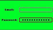 enter the password - green screen effect