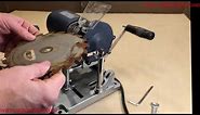 Harbor Freight Circular Saw Blade Sharpener Review and use Demonstration from Chicago Electric