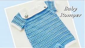 Crochet baby romper set with crochet baby booties VARIOUS SIZES shortalls@CrochetForBaby