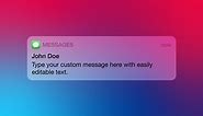 iMessage Notification Vector Mockup, an iPhone Mockup by Elevate