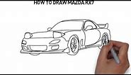 How to draw Mazda RX7