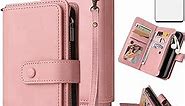 Asuwish Phone Case for Samsung Galaxy S10 Plus Wallet Cover with Tempered Glass Screen Protector and Wrist Strap Leather Flip Credit Card Holder Cell S10+ S10plus 10S Edge S 10 10plus Women Men Pink