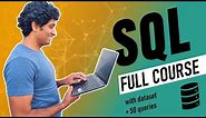 Learn SQL for Data Analysis in one hour (with sample dataset + 50 queries)