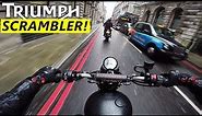 Test Riding a Triumph Scrambler in London!
