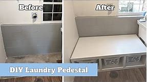 Building a DIY Washer & Dryer Pedestal For Our Laundry Room