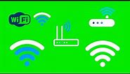 Wi-Fi signal, free Wi Fi icons animated green screen video
