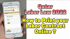 How to print a copy of your Employment Contract in Qatar ?