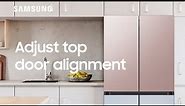 How to adjust the top edge door alignment on your BESPOKE Refrigerator | Samsung US
