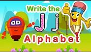 How to Write letter J | Abc writing for Kids | Kids LearnTv