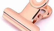 Small Bulldog Clips Rose Gold - Coideal 30 Pcs Mini Metal Binder Bull Clips Hinge Paper Clip Office Clamps for Picture Photos (22mm)