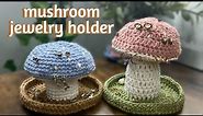 No-Sew Crochet Mushroom Jewelry Holder/Trinket Dish Tutorial