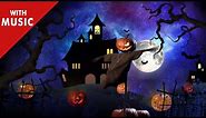 10 Hours Spooky Halloween Night - Haunted house Spooky music - Halloween Screensaver | Cozy Ambience