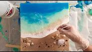 Ocean Resin With Real Sand And Shells Tutorial (Voice Over)